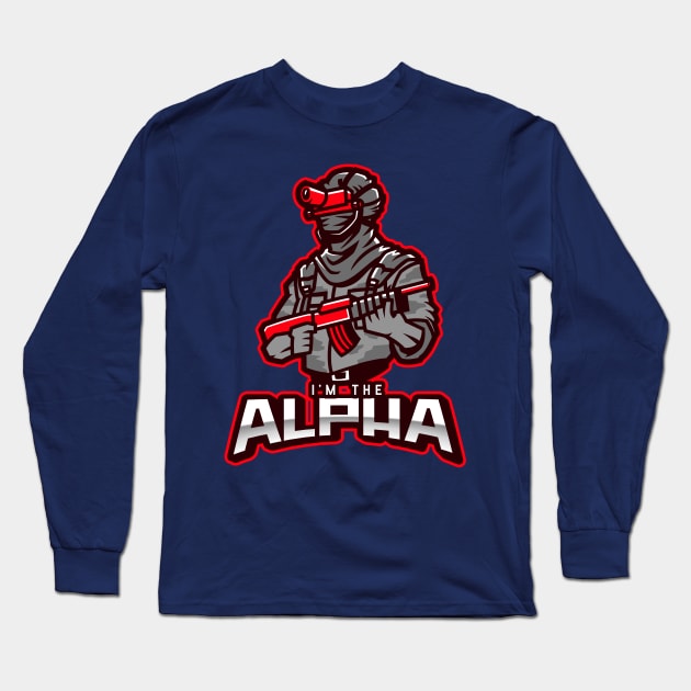 I'm The Alpha (8) Long Sleeve T-Shirt by CavemanMedia